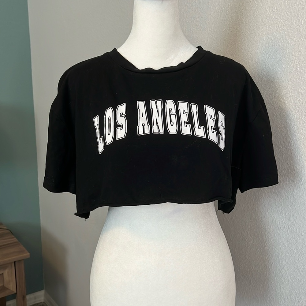 Princess Polly Los Angeles Cropped Tshirt Size 4